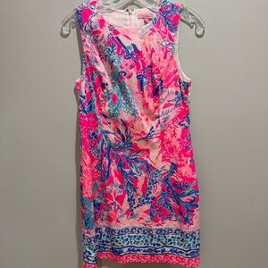 Lilly Pulitzer Pink and Blue Tropical Mini Dress